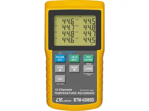 BTM-4208SD  جهاز قياس وتسجيل الحرارة 4 قناة لانواع الثرموكبل المختلفة