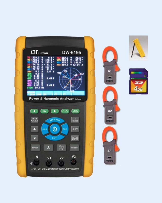 DW-6195 A device for measuring, recording and analyzing electrical energy, 3 phases