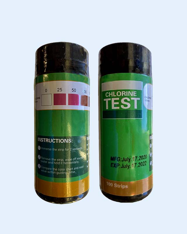 Easy read high concentrations chlorine test strips sanitizer