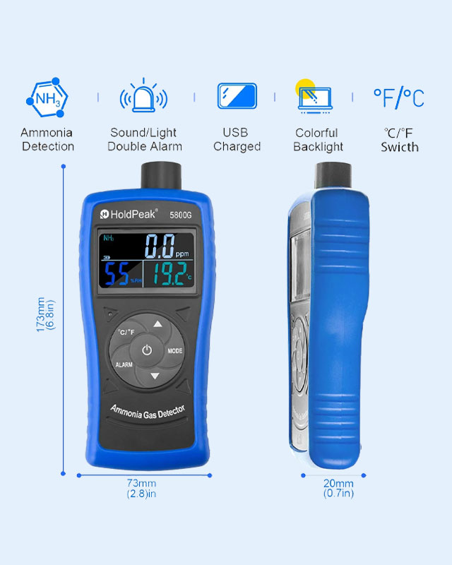 HP-5800G  Ammonia Gas Detector Tester Monitor for 0~100 PPM
