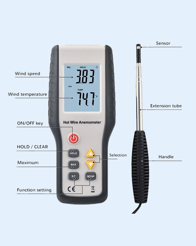 HT-9829 Hot Wire Anemometer