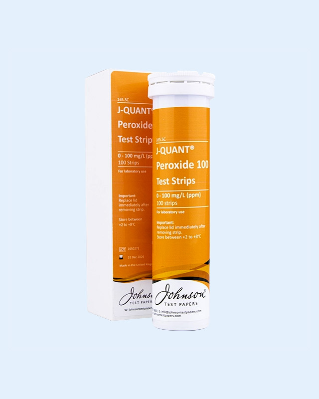 J-QUANT Peroxide100 Test Strips, 100 Count for Lab & Water Testing