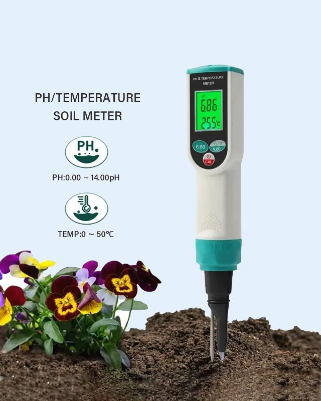 PH-2023 Soil pH Meter, Ph Temperature 2 in 1