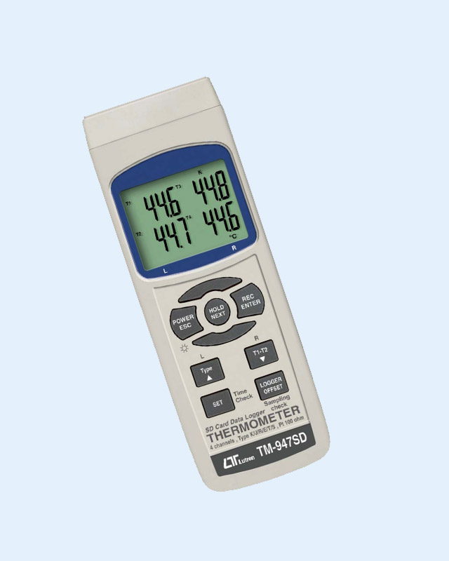 TM-947SD 4-channel temperature measuring and recording device for different types of thermocouple