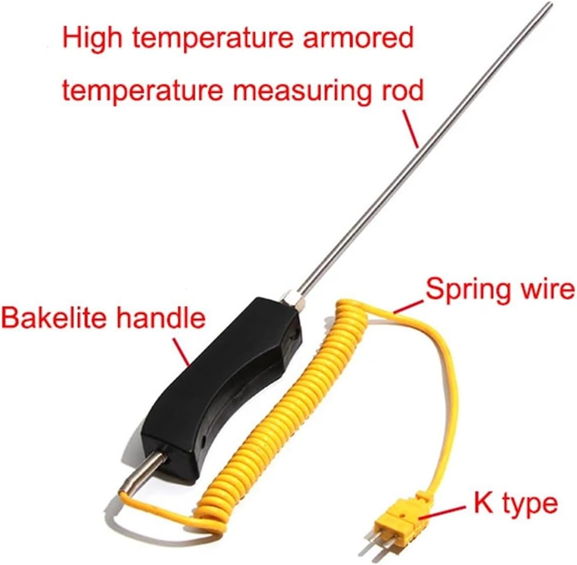 WRNK-104M  K-Type Armored Probe Length 200mm 300mm 400mm 500mm