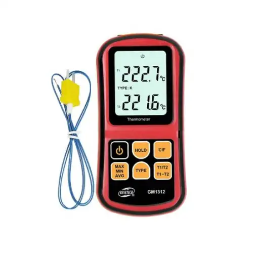 GM1312  جهاز قياس الحرارة 2 قناة لانواع الثرموكبل المختلفة