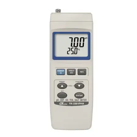 YK-2001PHA   جهاز محمول لقياس الحموضة والقلوية والتوصيلية الكهربية والملوحة والاملاح الكلية الذائبة والاكسجين الذائب والحرارة للمياه