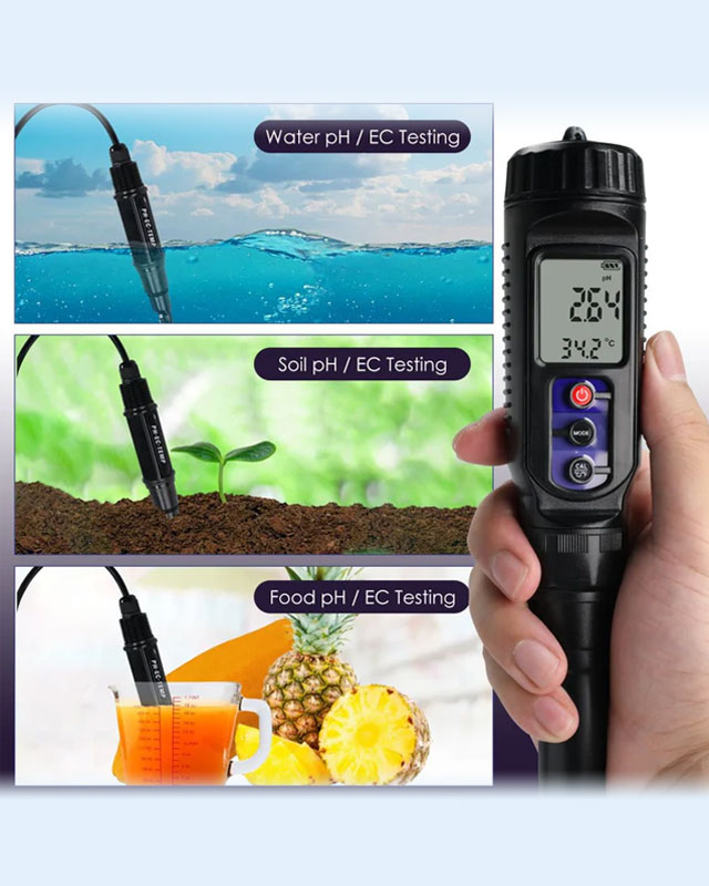 WQM-448 Soil  Waterproof pH/EC/Temperature 3 in 1 tester