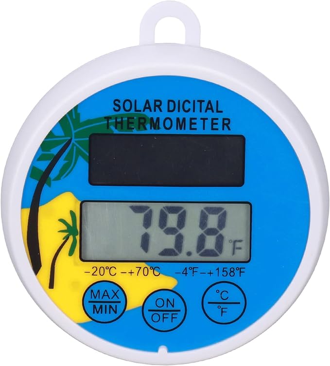 TPH02168   Digital Solar Thermometer Minimum Maximum Water Temperature