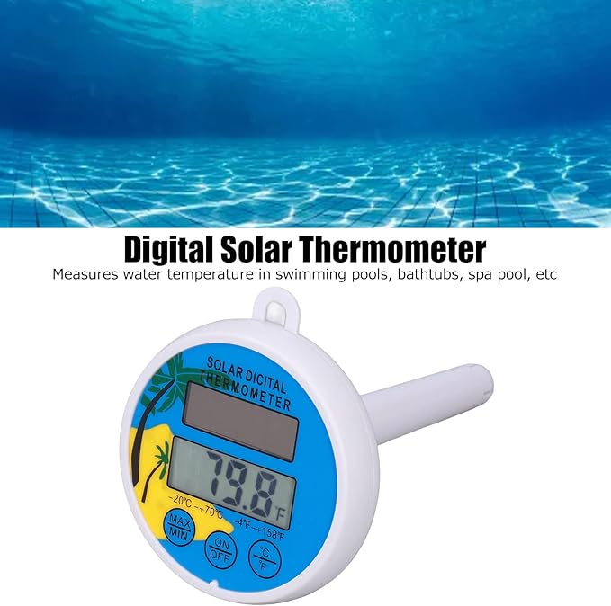 TPH02168   Digital Solar Thermometer Minimum Maximum Water Temperature